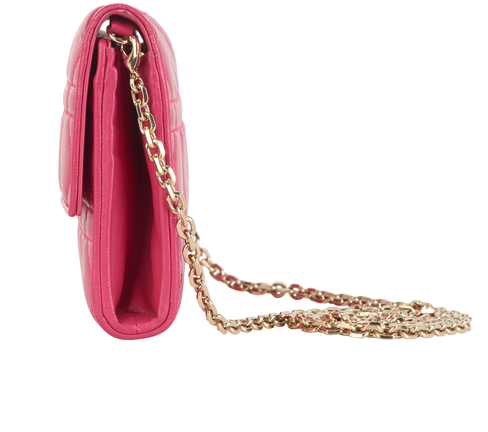 Lady Dior Wallet On Chain, &pound;595, Handbags, Pink, Leather, Bottom view